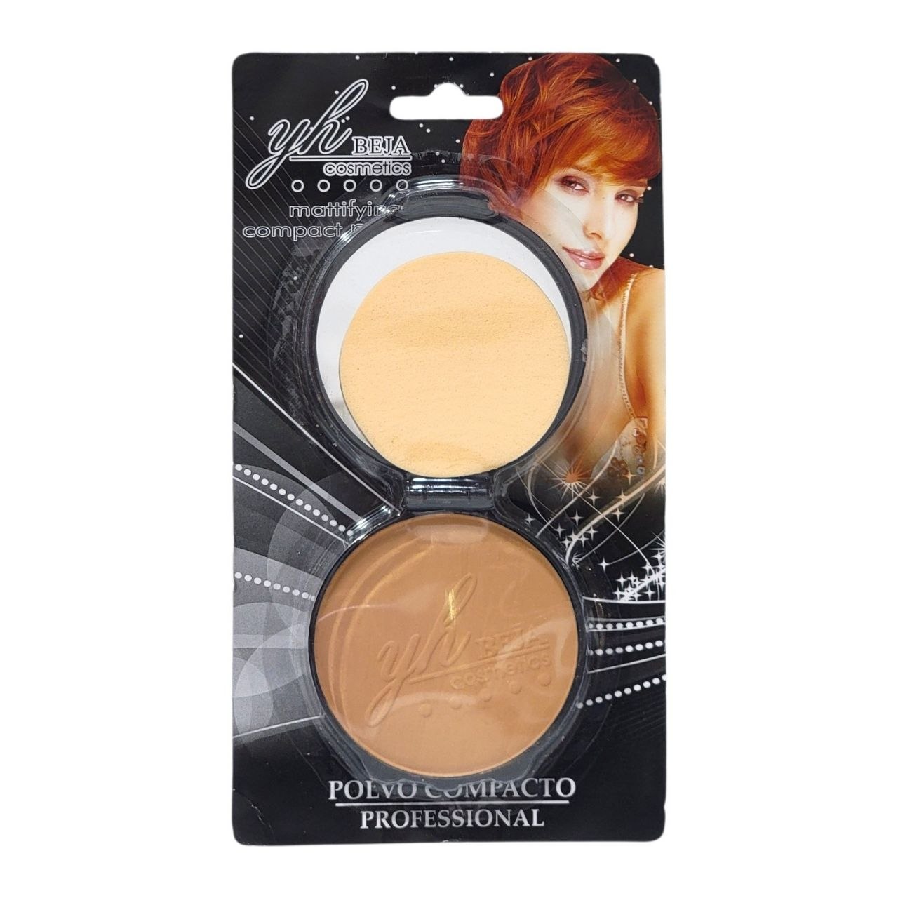 POLVO COMPACTO SELLADOR EFECTO MATE 6 TONOS YH BEJA COSMETICS 15G