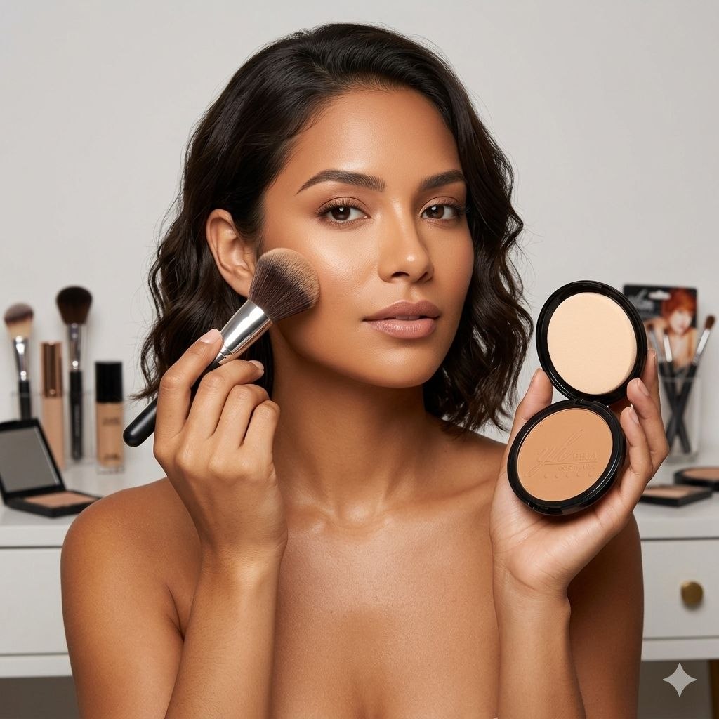 POLVO COMPACTO SELLADOR EFECTO MATE 6 TONOS YH BEJA COSMETICS 15G