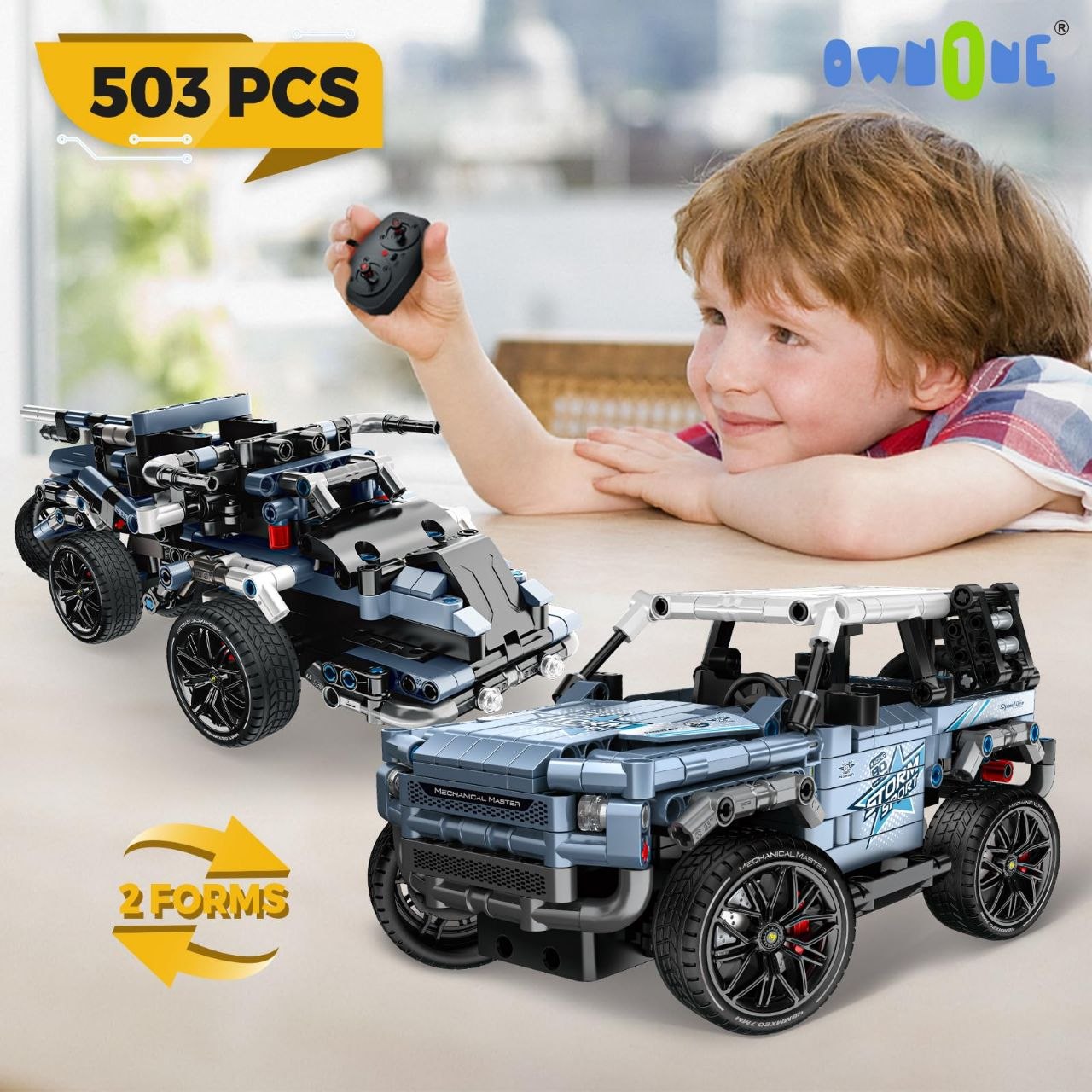 CARRO TODOTERRENO DE JUGUETE DE CONSTRUCCION CON CONTROL REMOTO MODELO 8041 MECHANICAL MASTER