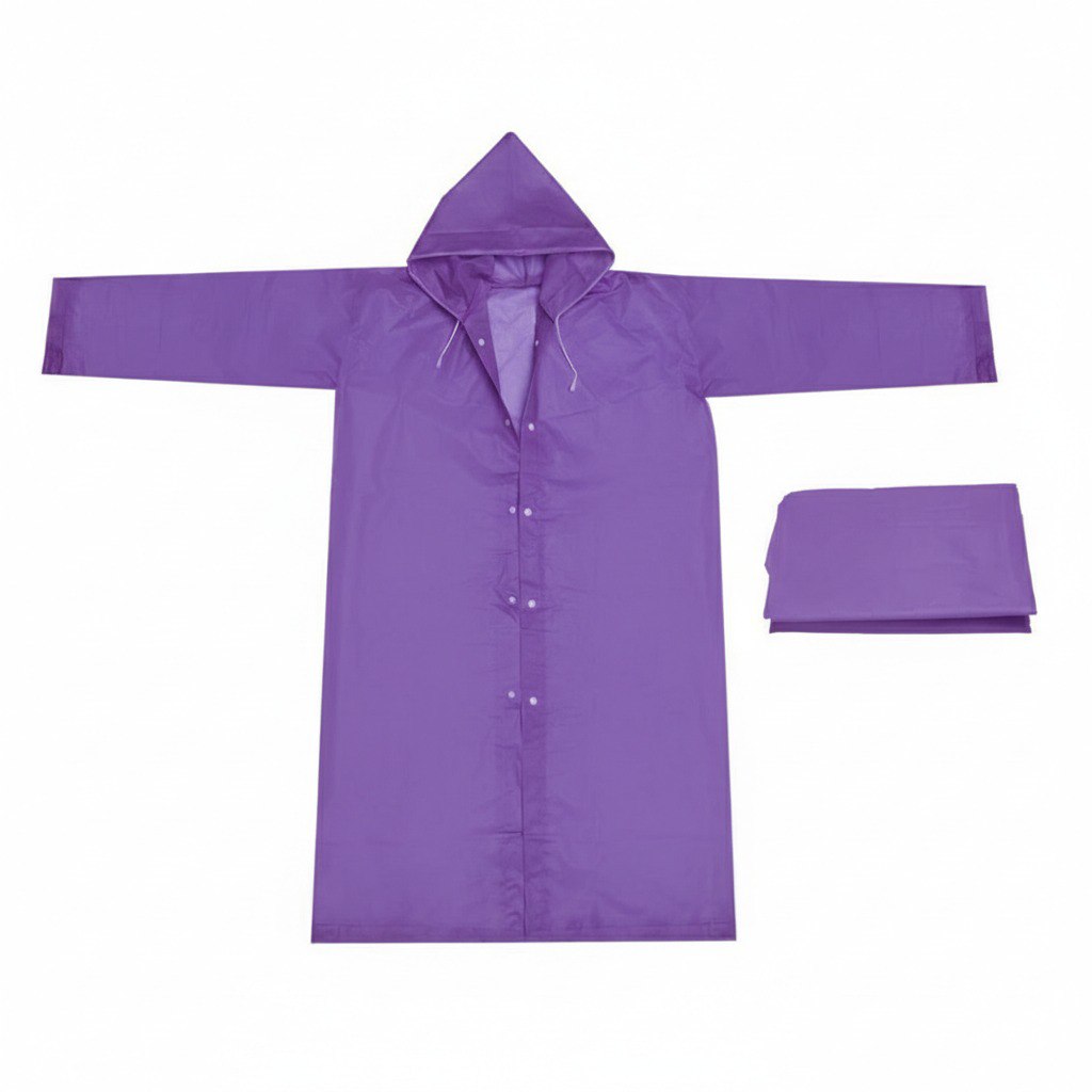 CAPOTE LARGO PARA LLUVIA PARA NIÑOS DE MATERIAL EVA IMPERNEABLE