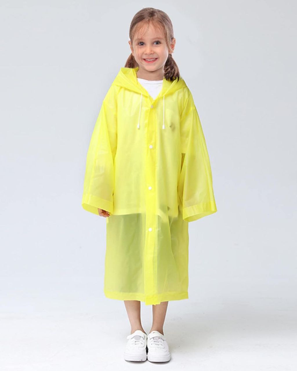 CAPOTE LARGO PARA LLUVIA PARA NIÑOS DE MATERIAL EVA IMPERNEABLE