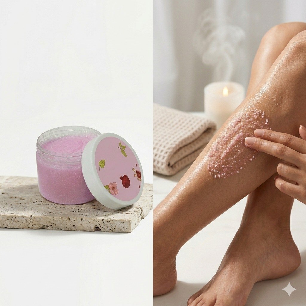 EXFOLIANTE CORPORAL DE SAL MARINA CON ESENCIA DE GRANADA QEBELA 500G