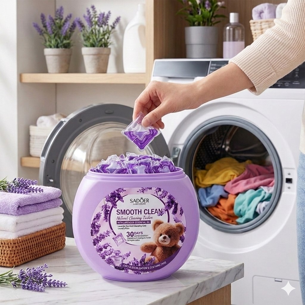 DETERGENTE EN CAPSULAS ANTIBACTERIAL CON AROMA A LAVANDA 36UND SADOER