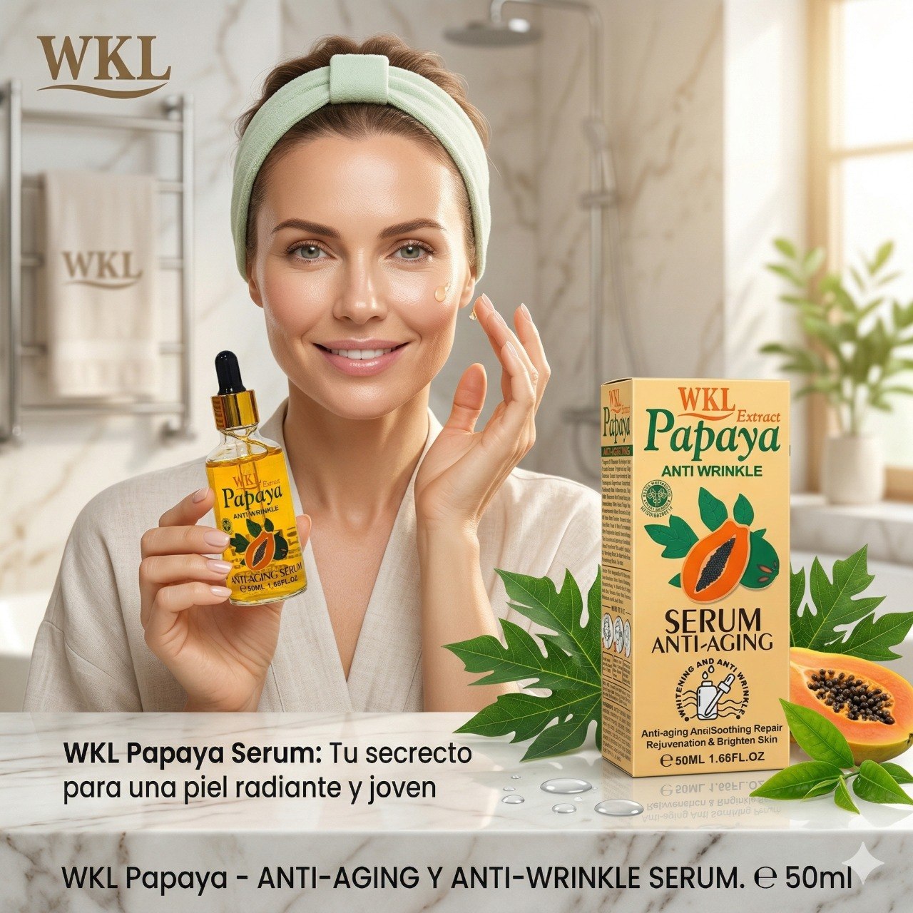 SUERO FACIAL REJUVENECEDOR E HIDRATANTE CON EXTRACTO DE PAPAYA FRUIT OF THE WOKALI 50ML