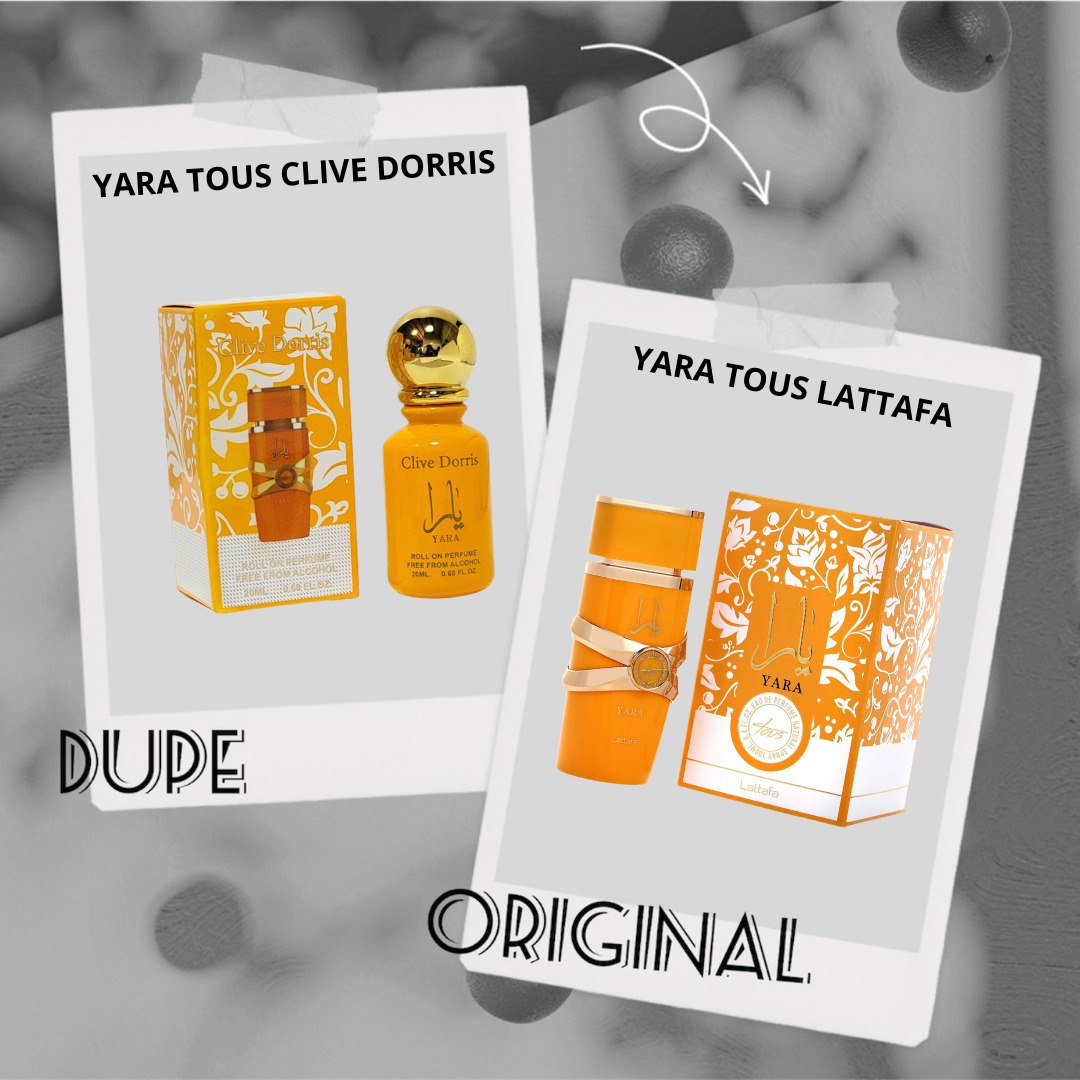 CLIVE DORRIS MINI PERFUME YARA TOUS 20ML (M) (AROMA SIMILAR LATTAFA YARA TOUS EDP)