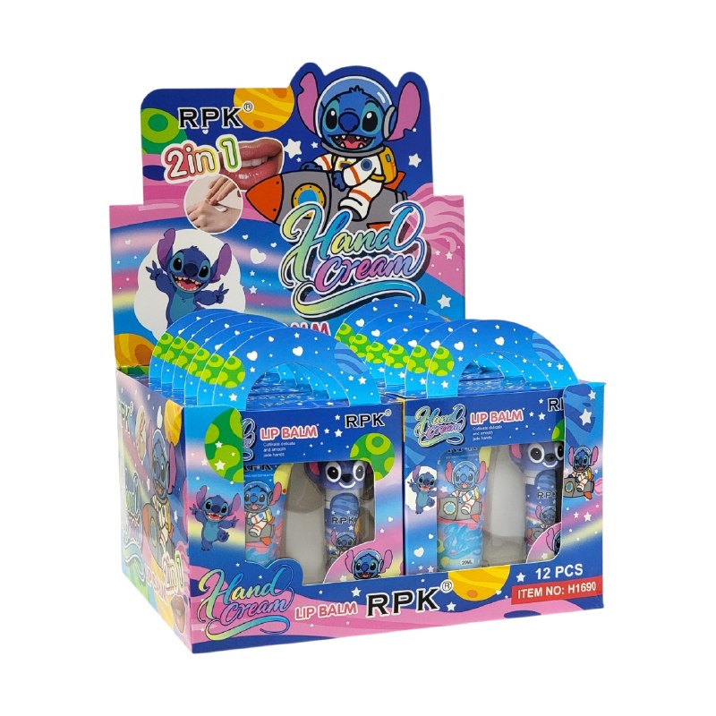SET DE CREMA PARA MANOS Y BALSAMO LABIAL CON DISEÑO DE STITCH RPK 20ML