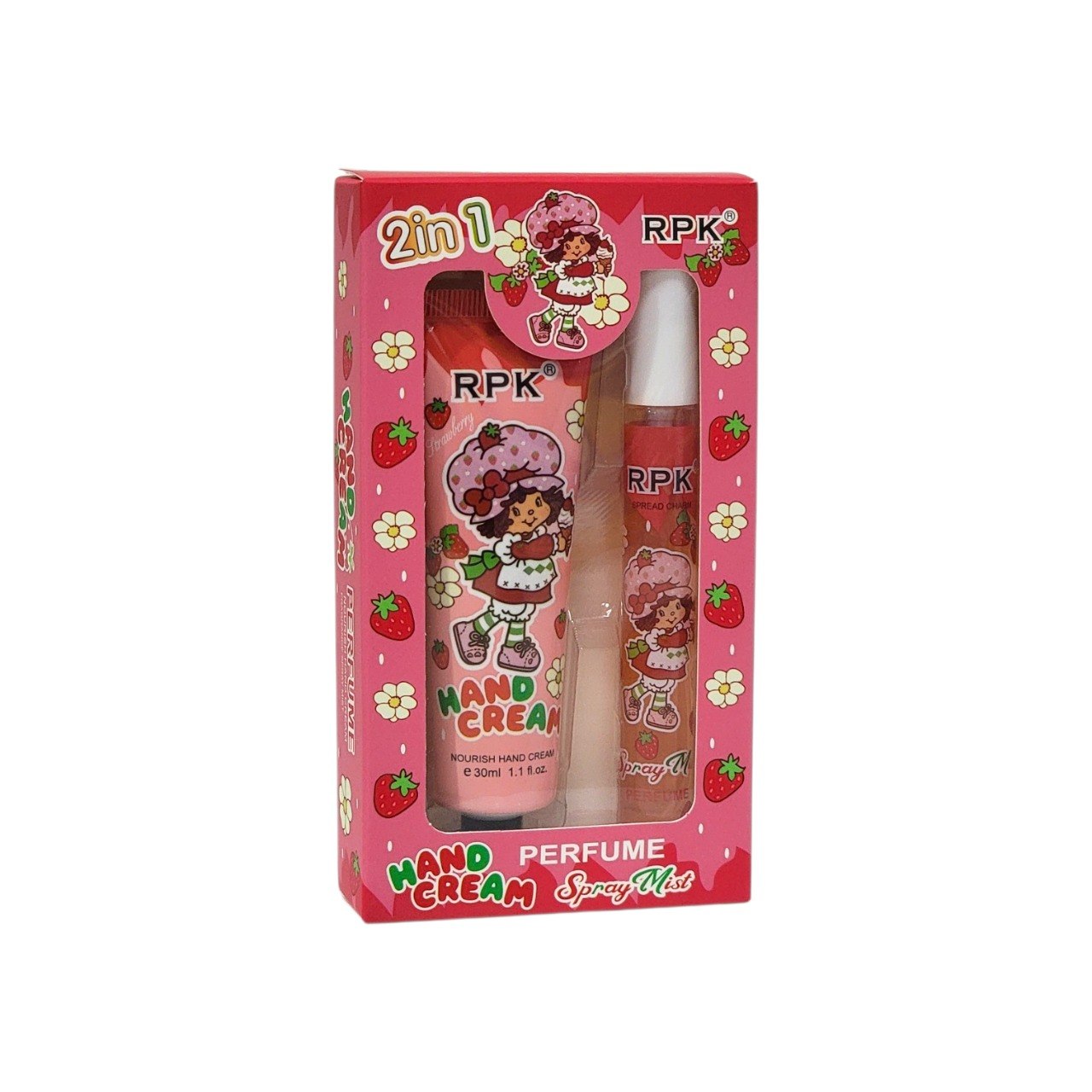 SET DE CREMA PARA MANOS Y PERFUME CON DISEÑO DE ROSITA FRESITA RPK 30ML 10ML