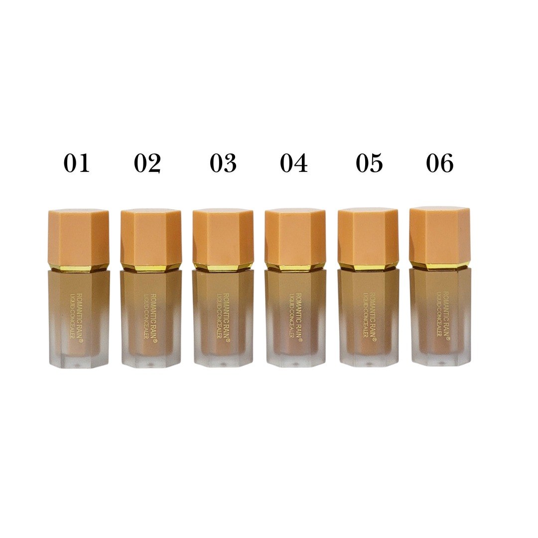 CORRECTOR LIQUIDO ACABADO CONSTRUIBLE NO PEGAJOSO 6 TONOS ROMANTIC RAIN( DUPE DE SHEGLAM)