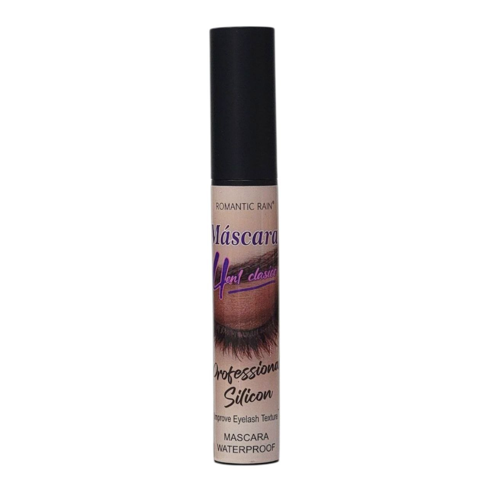 RIMEL VOLUMINIZADOR DE ACABADO ATERCIOPELADO RESISTENTE AL AGUA COLOR NEGRO ROMANTIC RAIN (DUPE DE PROSSA)