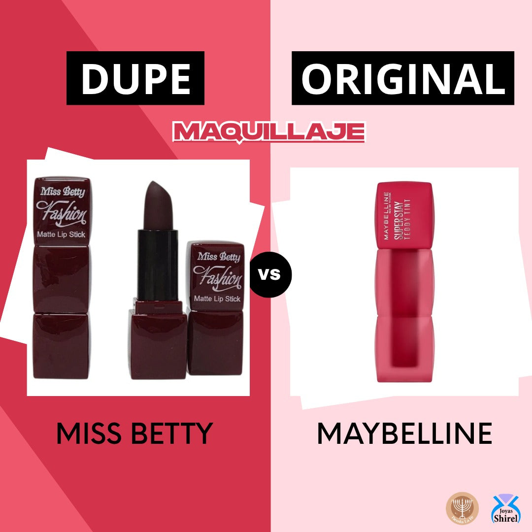 LIPSTICK DE ACABADO MATE MISS BETTY 4G (DUPE MAYBELLINE)