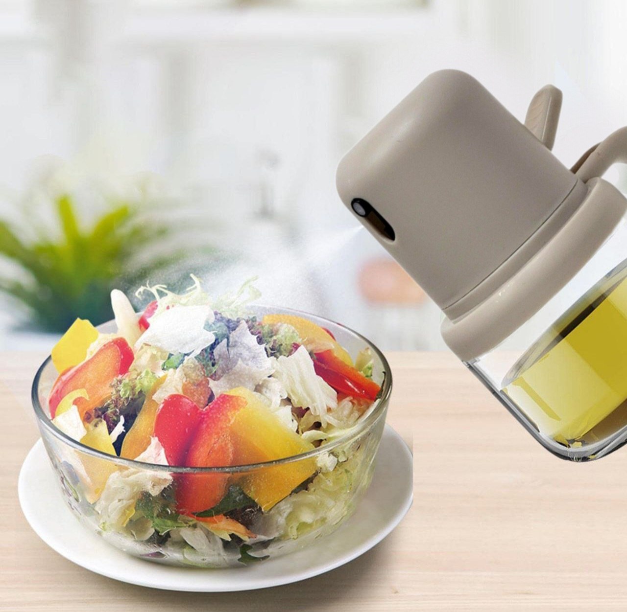 BOTELLA DISPENSADORA DE ACEITE MULTIFUNCIONAL DE VIDRIO A PRUEBA DE FUGAS 180ML