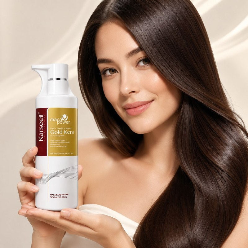 TRATAMIENTO CAPILAR QUERATINA DORADA PARA CABELLO DAÑADO KARSELL KERATIN 500ML