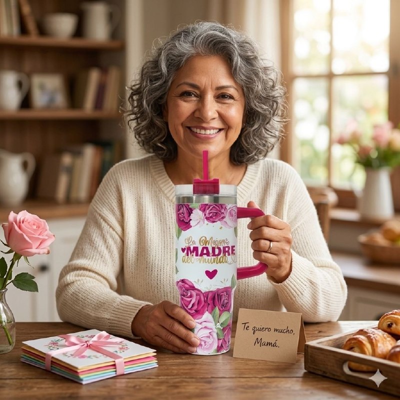 TERMO PORTATIL DE ALTA RESISTENCIA DE ACERO INOXIDABLE DEL DIA DE LAS MADRES 900ML