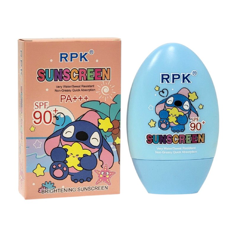 PROTECTOR SOLAR ILUMINADOR RESISTENTE AL SUDOR SPF90 DE STITCH RPK