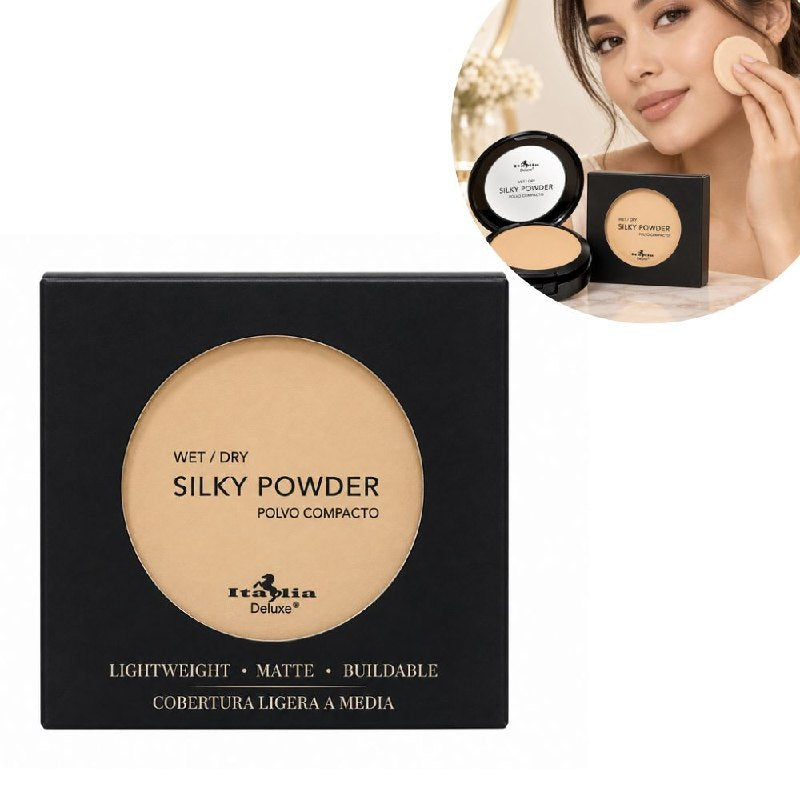 POLVO COMPACTO MATIFICANTE CON PROTECCION SOLAR TONO LIGHT BEIGE 05 ITALIA DELUXE 8G