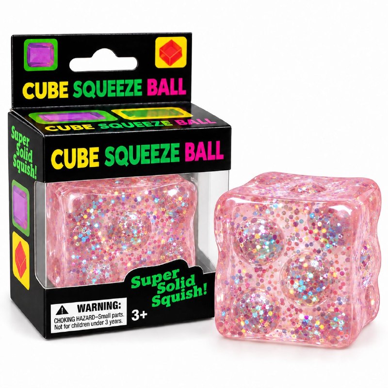 JUGUETE CUBO SENSORIAL ANTIESTRES FLEXIBLE DE GEL PARA NIÑOS 6X6CM