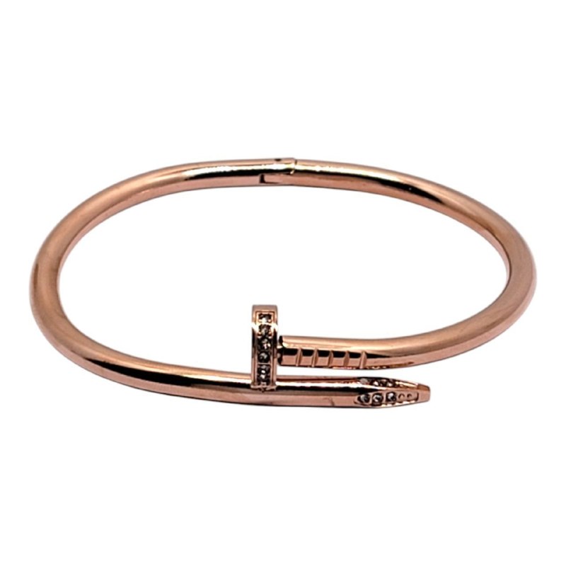 PULSERA DE ENCHAPE PARA DAMA CON DISEÑO DE CLAVO CARTIER 6.5CM