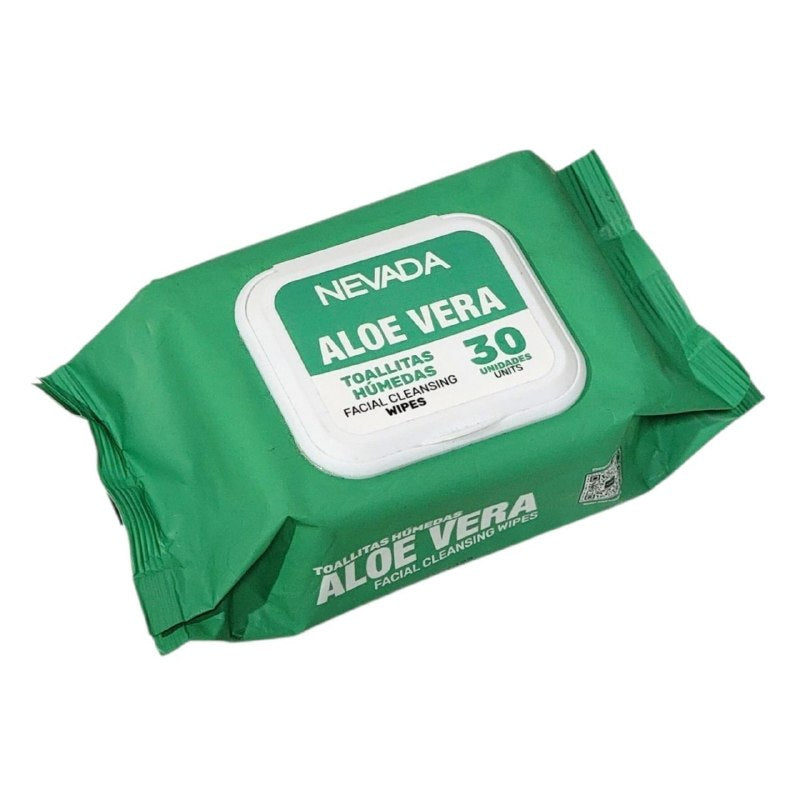 TOALLITAS HUMEDAS FACIALES DE ALOE VERA NEVADA 30UND
