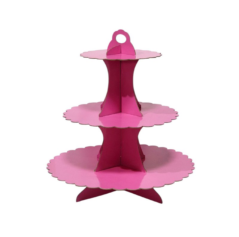 ESTANTE ORGANIZADOR SOPORTE DE CARTON DE 3 NIVELES PARA CUPCAKES, PRESENTACION Y ACABADO PROFESIONAL, FACIL DE MONTAR, SE PLIEGA PARA GUARDARLO