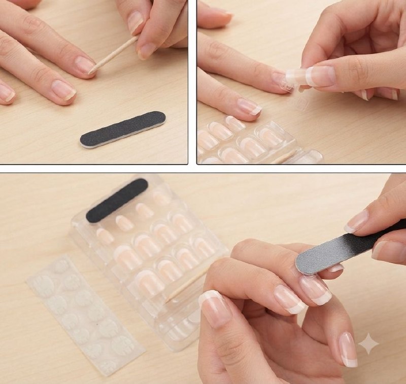 UÑAS POSTIZAS REUTILIZABLES CON DISEÑOS CLASICOS DE USO DIARIO STAY BEAUTIFUL 12PCS