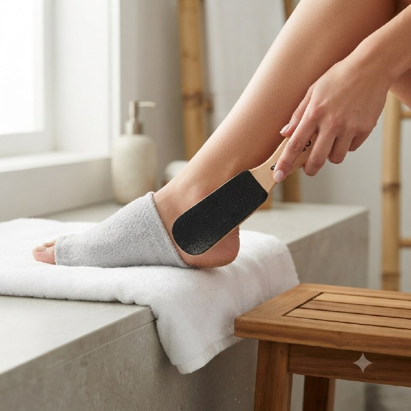 LIMA PARA PEDICURE PALETA EXFOLIANTE PARA ELIMINACIÓN DE ASPEREZAS, CALLOSIDADES Y TRATAMIENTO DE TALONES EVOK 25.5x5.5 CM