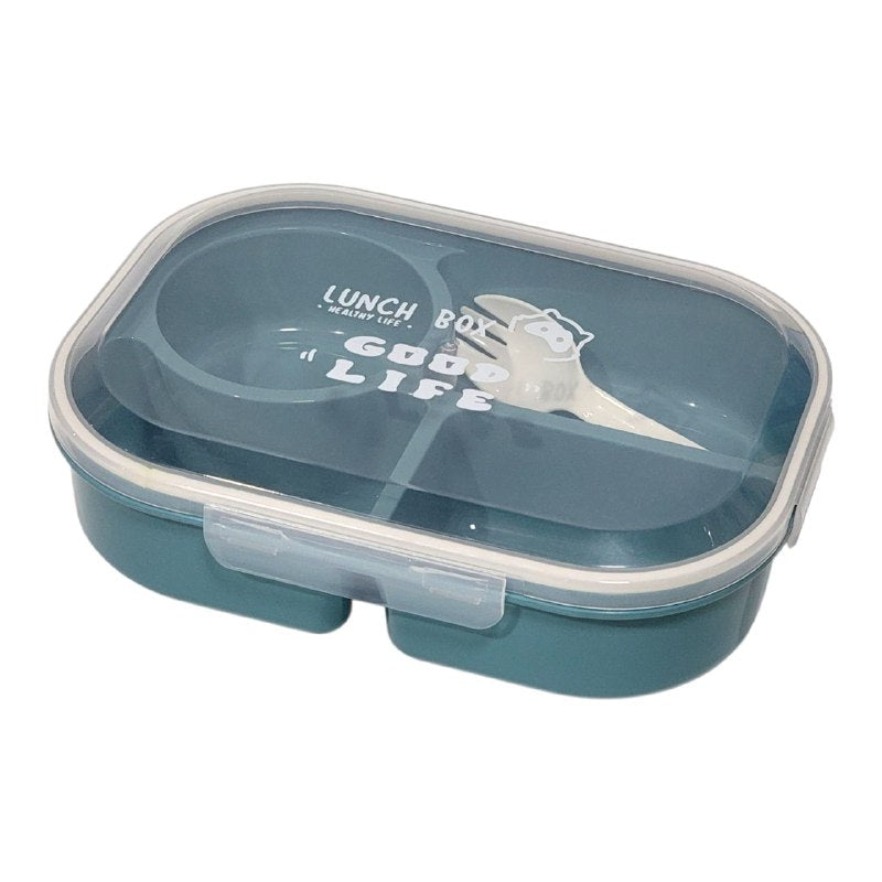 RECIPIENTE PANA PARA ALIMENTOS DE 4 COMPARTIMIENTOS CON TENEDOR BENELI HOME 18X24X6CM
