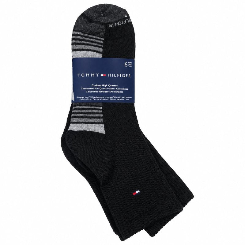 CALCETA TOBILLERA ALTA TOMMY HILFIGER PARA HOMBRE 6 PARES TALLA ÚNICA