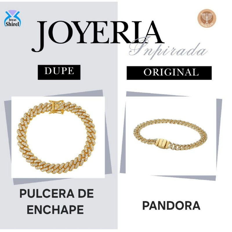 PULSERA DE ENCHAPE PARA CABALLERO 21CM (DUPE DE PANDORA)