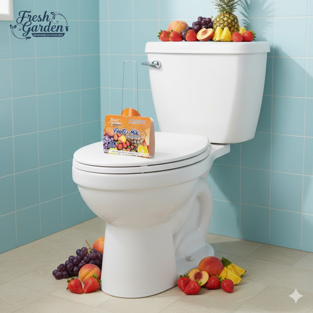 AMBIENTADOR EN PASTILLA PARA BAÑO CON OLOR A FRUTA MIX 56.7G FRESH GARDEN