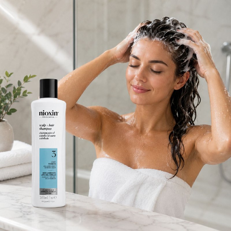 SHAMPOO PURIFICANTE, PROTECTOR DE COLOR Y DENSIFICADOR PARA CABELLO TEÑIDO NIOXIN 1000ML