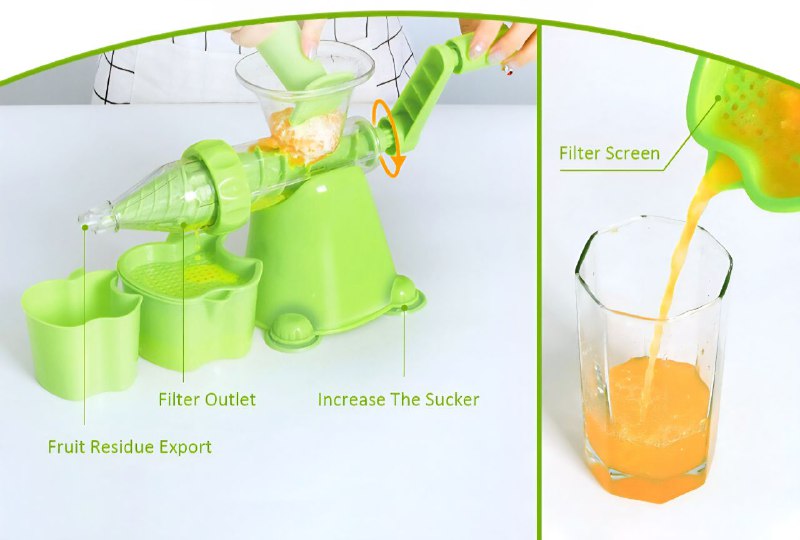 MAQUINA EXTRACTOR MANUAL DE JUGOS PEQUEÑO MULTIFUNCIONAL PARA FRUTAS Y VERDURAS