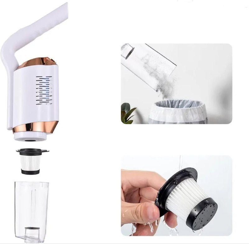 MAQUINA ASPIRADORA INALAMBRICA PORTATIL, 3 CABEZALES INTERCAMBIABLES, EXTRACCION DE POLVO, FACIL MANEJO, USB C, CARGA RAPIDA WIRELESS VACUMM CLEANER