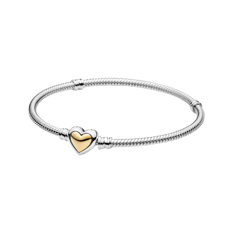 PULSERA EN FORMA DE CORAZON PANDORA DE PLATA 9.25 PESO: 13.4G