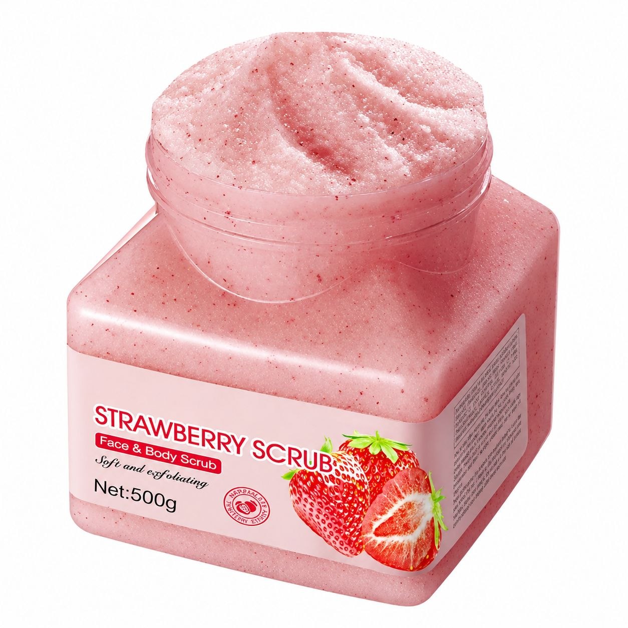 EXFOLIANTE CORPORAL DE SAL DE BAÑO CON EXTRACTO DE FRESA SADOER STRAWBERRY BATH SALT SCRUB 500 G