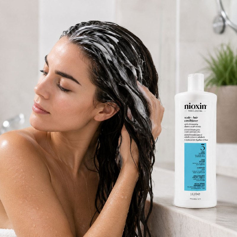 ACONDICIONADOR REVITALIZANTE, DENSIFICADOR E HIDRATANTE PARA CABELLO TEÑIDO NIOXIN 1000ML