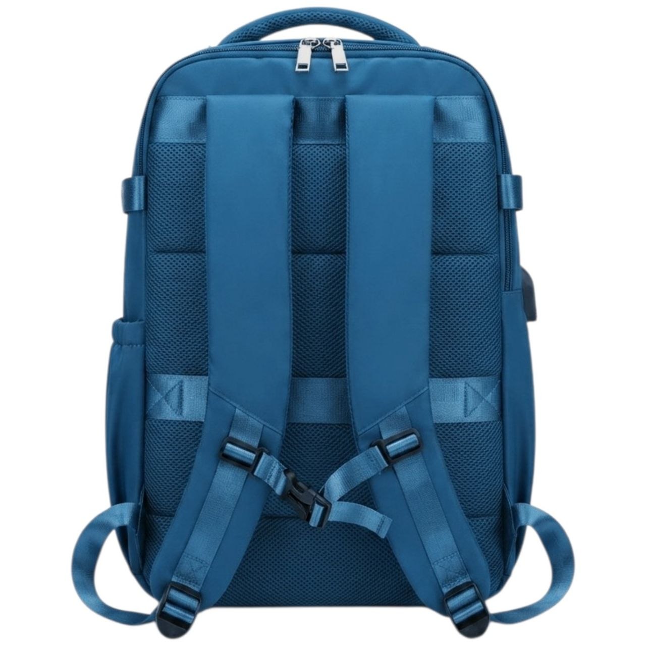 MOCHILA DE VIAJE ECONÓMICA MORRAL INTELIGENTE PARA EQUIPAJE DE MANO CON COMPARTIMENTO PARA LAPTOP Y CALZADO SOFIA ZUL 31X35X20 CM / 3 COLORES
