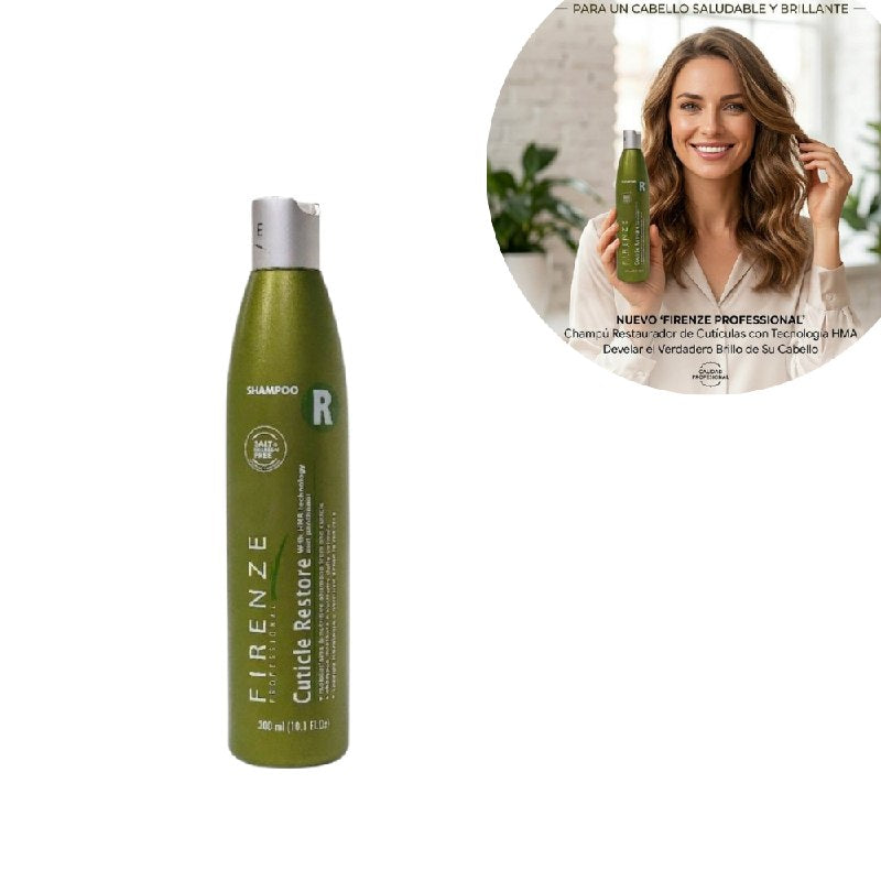 SHAMPOO HIDRATANTE, NUTRITIVO Y REPARADOR DE CUTICULA DEL CABELLO FIRENZE 300ML