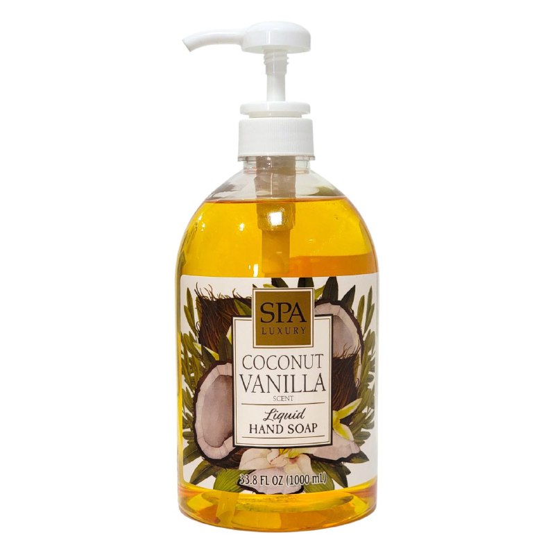 JABON DE MANOS CON ESENCIA A COCO Y VAINILLA HIDRATANTE SPA LUXURY 1000ML