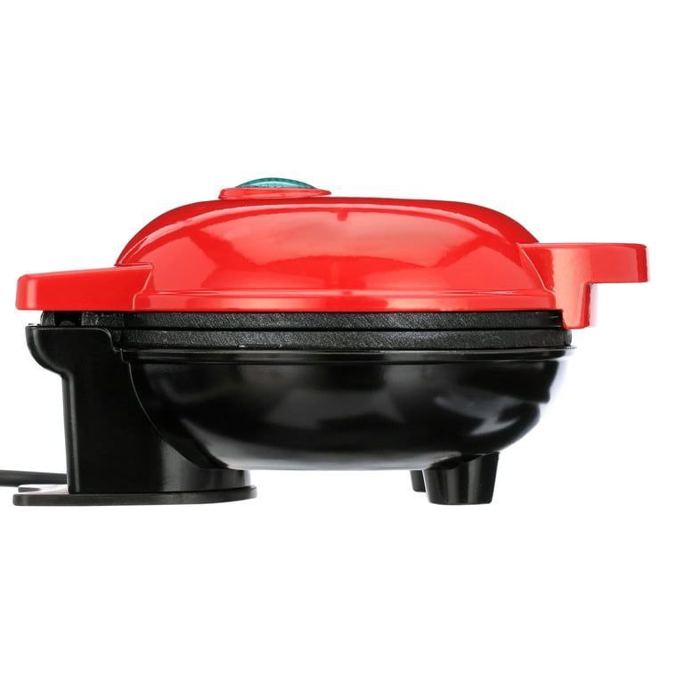 MAQUINA MINI WAFFLERA ELECTRICA CON SUPERFICIE ANTIADHERENTE DE 10CM Y 350W DE POTENCIA