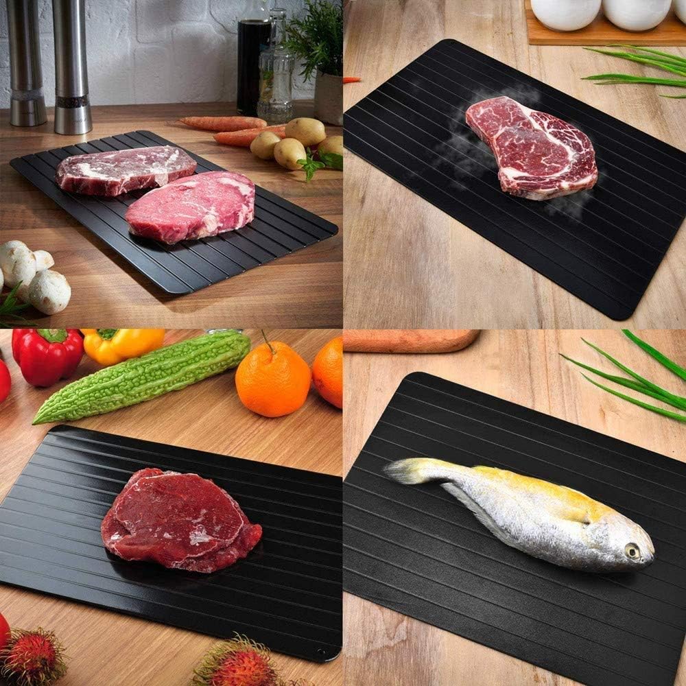 BANDEJA DE ALUMINIO DE DESCONGELACION RAPIDA PARA CARNES Y ALIMENTOS 29.5X20.8CM