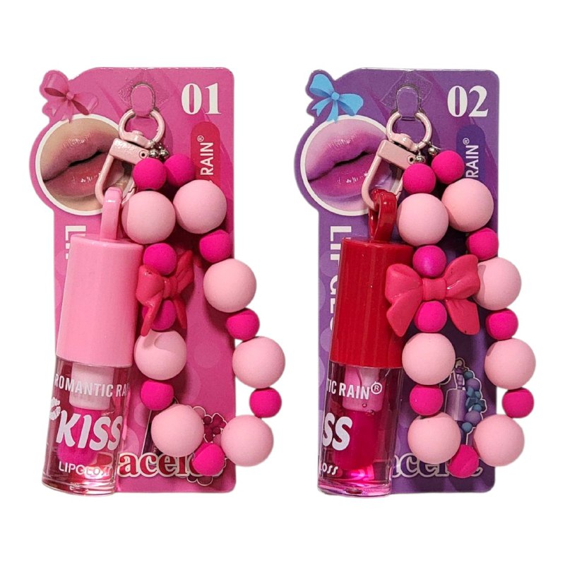 BRILLO LABIAL LIPGLOSS BRILLO DE LABIOS CON PULSERA, LABIOS TRANSPARENTES Y BRILLANTES, COMODO E HIDRATANTE SIN ACEITE ROMANTIC RAIN