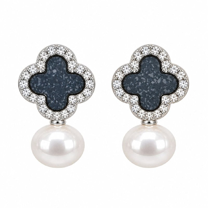 ARITOS DE ENCHAPE PARA DAMA CON DISEÑO DE FLOR 2CM (DUPE DE VAN CLEEF)