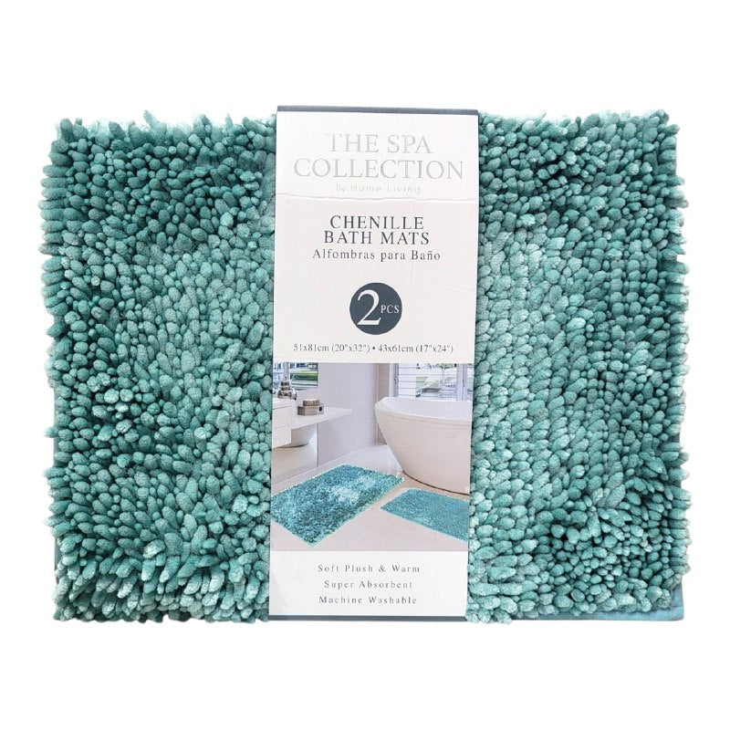 SET DE ALFOMBRAS PARA BAÑO DE CHENILLE 2PCS THE SPA COLLECTION