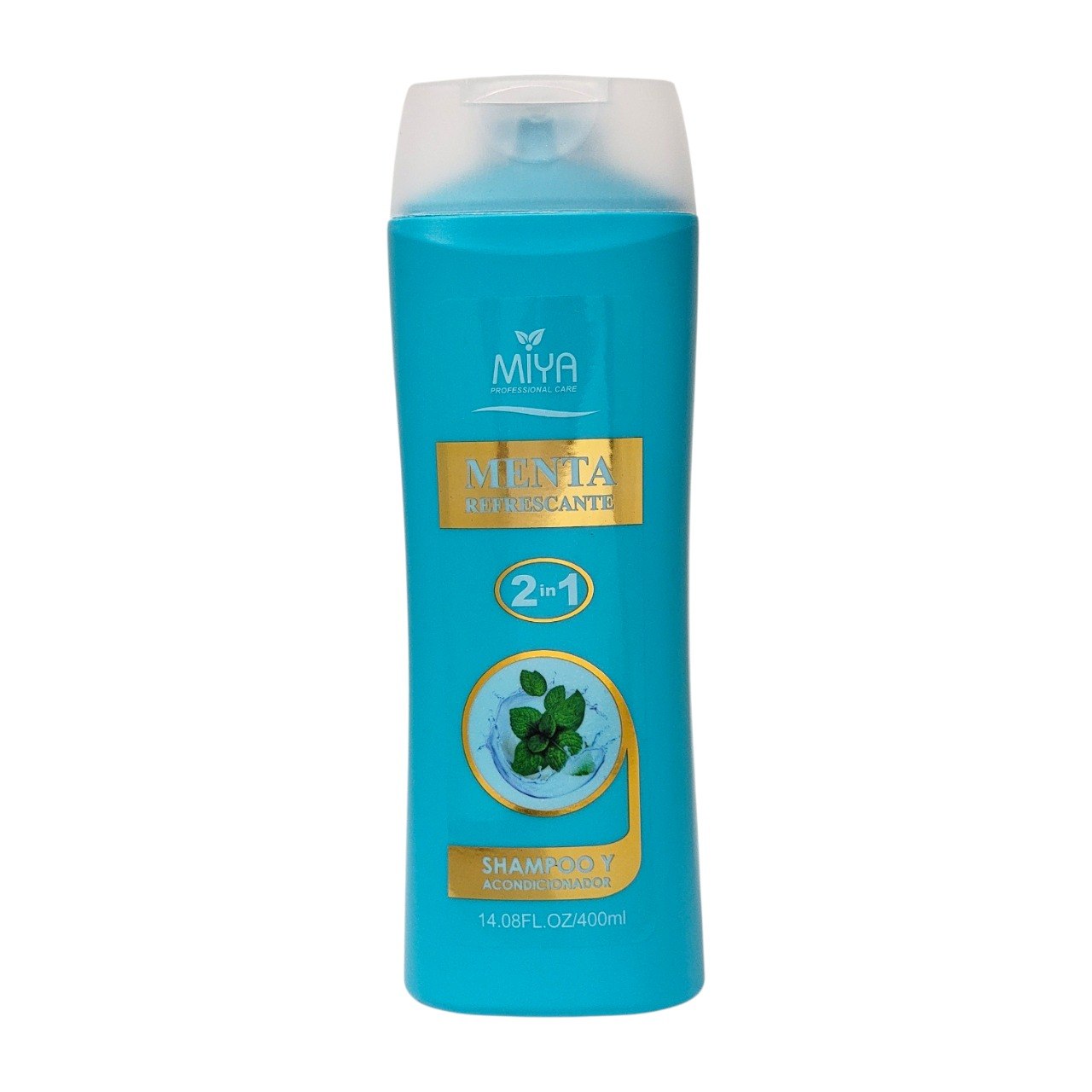 SHAMPOO 2 EN 1 DE LIMPIEZA Y SUAVIZADO REFRESCANTE CON EXTRACTO DE MENTA MIYA 400ML