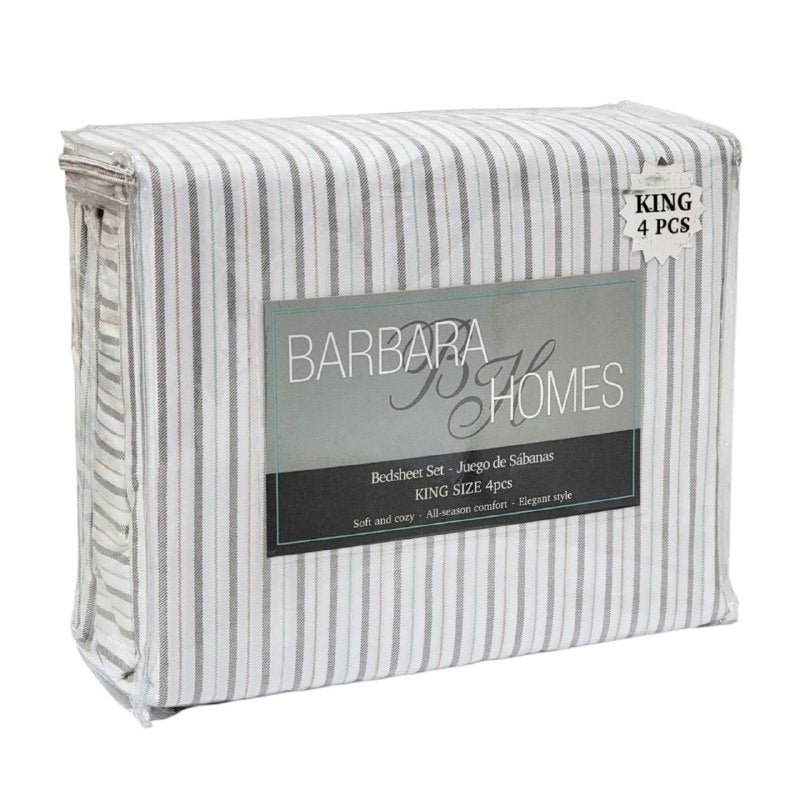 JUEGO DE SÁBANAS TAMAÑO KING 4PCS BARBARA HOMES