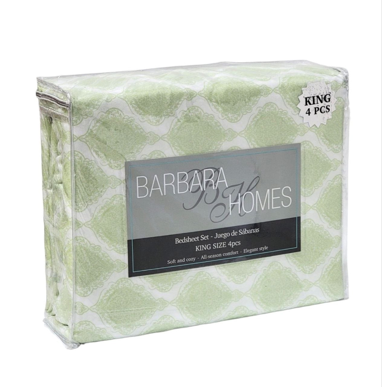 JUEGO DE SÁBANAS TAMAÑO KING 4PCS BARBARA HOMES