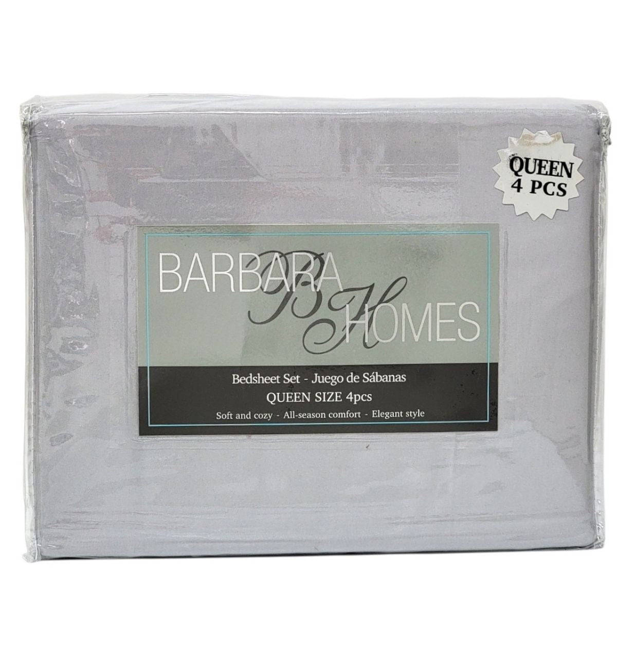 JUEGO DE SÁBANAS TAMAÑO QUEEN 4PCS BARBARA HOMES