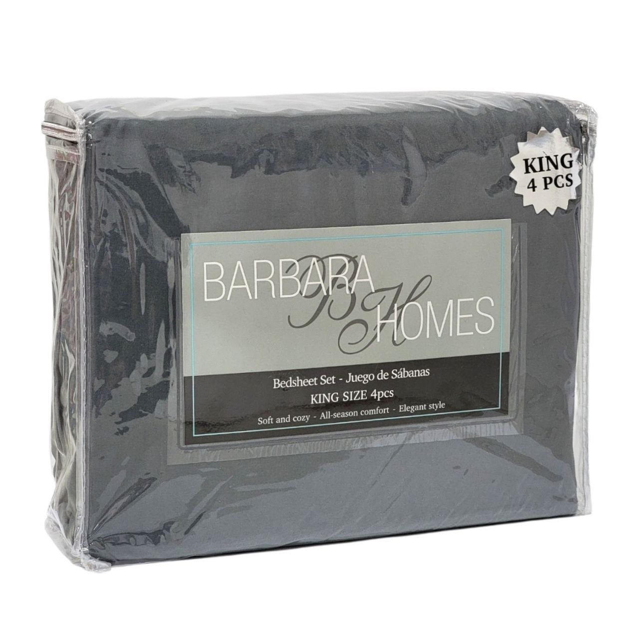 JUEGO DE SABANAS TAMAÑO KING 4PCS BARBARA HOMES