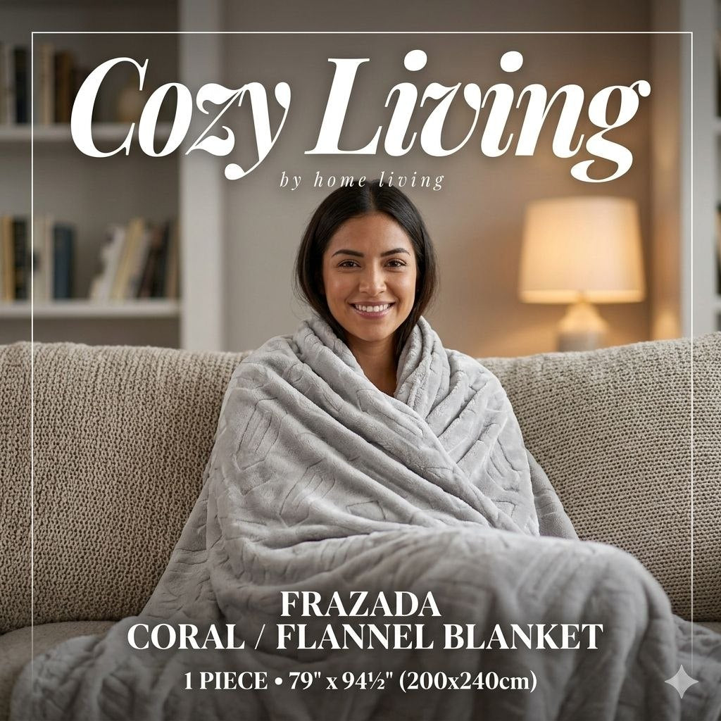 COBIJA FRAZADA CORAL CON TACTO ATERCIOPELADO COZY LIVING 200X240CM