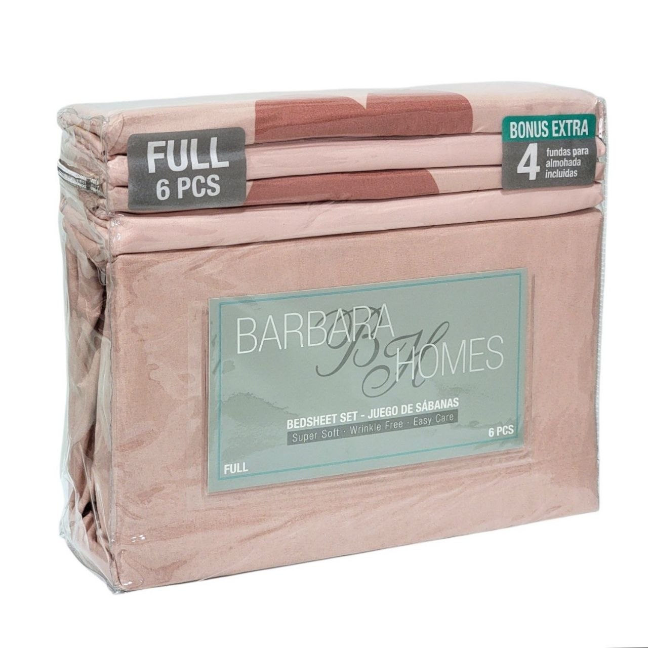 JUEGO DE SABANAS TAMAÑO MATRIMONIAL 6PCS BARBARA HOMES